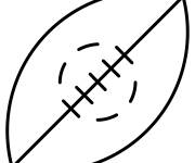 Coloriage Emoji balle de rugby