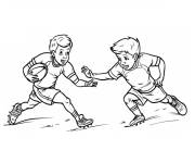 Coloriage Entrainement de rugby