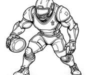 Coloriage Extraterrestre joueur de rugby
