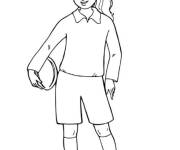 Coloriage Fille rugby