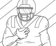 Coloriage Illustration buteur de football am&eacute;ricain