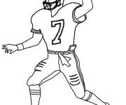 Coloriage Illustration de joueur de football am&eacute;ricain gs