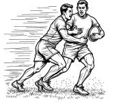 Coloriage Illustration de match de rugby