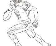 Coloriage Illustration joueur de football am&eacute;ricain