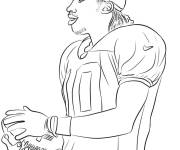 Coloriage Jeune footballeur am&eacute;ricain