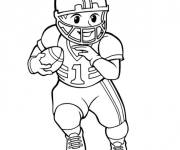 Coloriage Joueur adorable de football am&eacute;ricain
