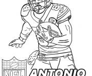 Coloriage Joueur Antonio Brown de Football am&eacute;ricain