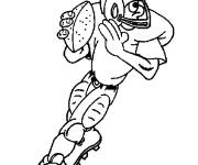 Coloriage et dessins gratuit Joueur attaquant de rugby à imprimer