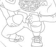 Coloriage Joueur centre de football am&eacute;ricain