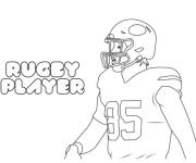 Coloriage Joueur de football am&eacute;ricain