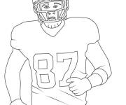 Coloriage Joueur de football am&eacute;ricain num&eacute;ro 87
