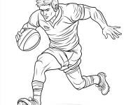 Coloriage Joueur de rugby &agrave; enregistrer