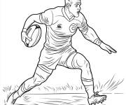 Coloriage Joueur de rugby cherche des solutions
