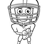 Coloriage Joueur de rugby chibi