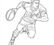 Coloriage Joueur de rugby de la ligue de France