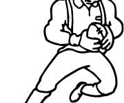 Coloriage et dessins gratuit Joueur de rugby en maternelle à imprimer