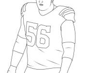 Coloriage Joueur de rugby enl&egrave;ve son casque
