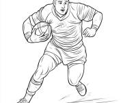 Coloriage Joueur de rugby f&eacute;roce