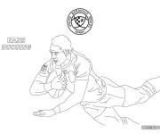 Coloriage Joueur de rugby r&eacute;aliste