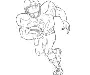 Coloriage Joueur et &eacute;quipement de football am&eacute;ricain