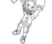 Coloriage Joueur mignon de Football Am&eacute;ricain