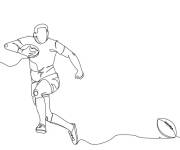 Coloriage Joueur pilier de rugby