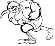 Coloriage Kiwi attaquant de rugby