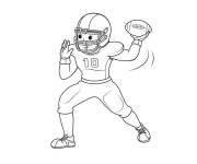 Coloriage Lanceur de ballon de football am&eacute;ricain