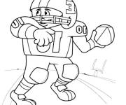 Coloriage Lanceur de ballon de football am&eacute;ricain cp