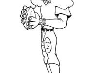 Coloriage Lanceur de football am&eacute;ricain dr&ocirc;le