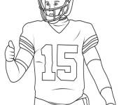 Coloriage Le capitaine de l'&eacute;quipe de rugby