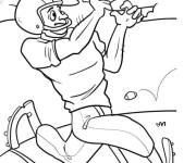 Coloriage Le joueur de football am&eacute;ricain a perdu la balle