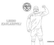 Coloriage Le joueur Lekso Kaulashvili de rugby