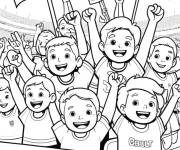 Coloriage Le spectacle de rugby