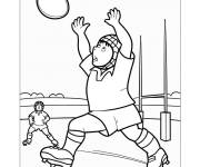 Coloriage Le sport de rugby pour enfants
