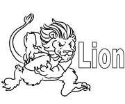 Coloriage Lion joueur de Rugby