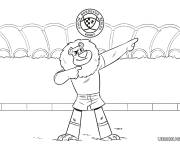 Coloriage Logo de coupe de rugby en France