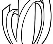 Coloriage Logo de la coupe du monde de rugby en France 2023