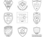 Coloriage Logo des &eacute;quipe de rugby fran&ccedil;aises
