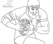 Coloriage Marika Koroibete joueur de rugby