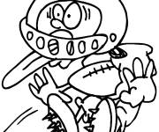 Coloriage et dessins gratuit Match de rugby de bande anim&eacute; à imprimer