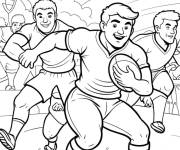 Coloriage Match de rugby imprimable