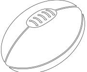 Coloriage Mod&egrave;le ballon de rugby