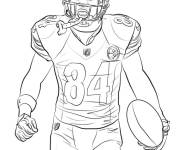 Coloriage Paysage d'un joueur de football am&eacute;ricain