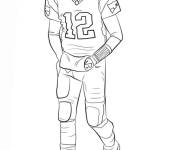 Coloriage Photo de joueur de football am&eacute;ricain