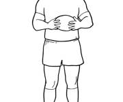 Coloriage et dessins gratuit Portrait rugbyman gratuit à imprimer
