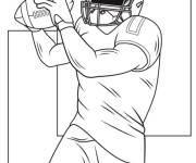 Coloriage Poster de joueur de football am&eacute;ricain