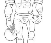 Coloriage Profile d'un joueur de football am&eacute;ricain