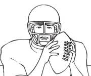 Coloriage Profile de joueur de rugbyman