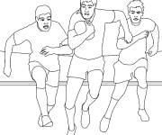 Coloriage Rugby en noir et blanc